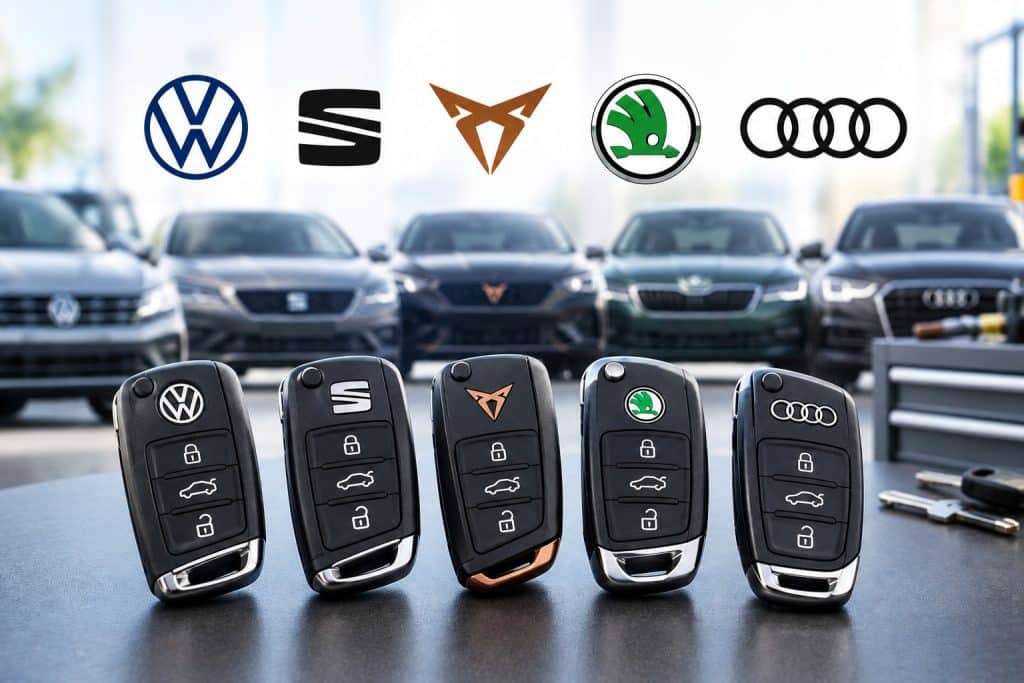 Copias de llaves Volkswagen, SEAT, CUPRA, Škoda y Audi